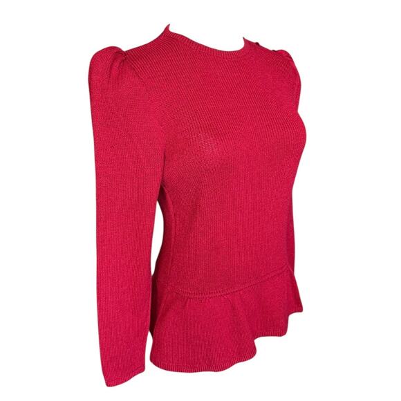 St John Vintage Wool Blend Long Sleeves Knit Sweater with Peplum Waist Size S - Picture 7 of 8